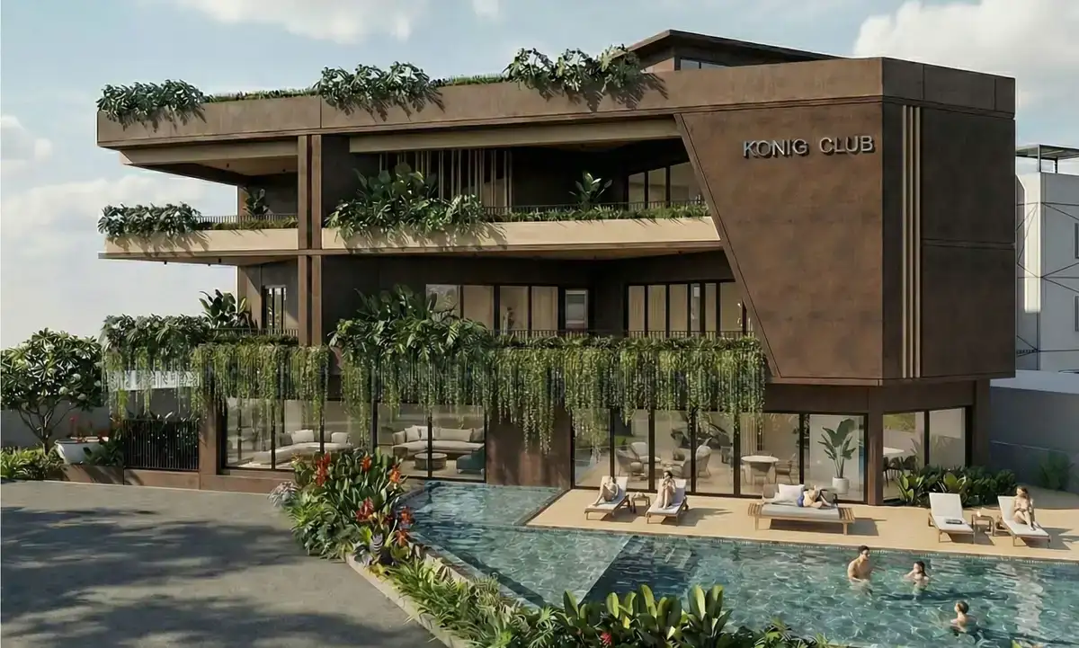 Konig Club clubhouse with pool deck