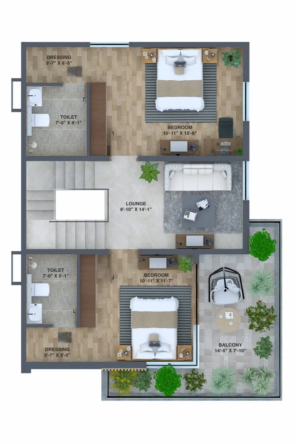 Symphony East First Floor - 4BHK Villa Floor Plan