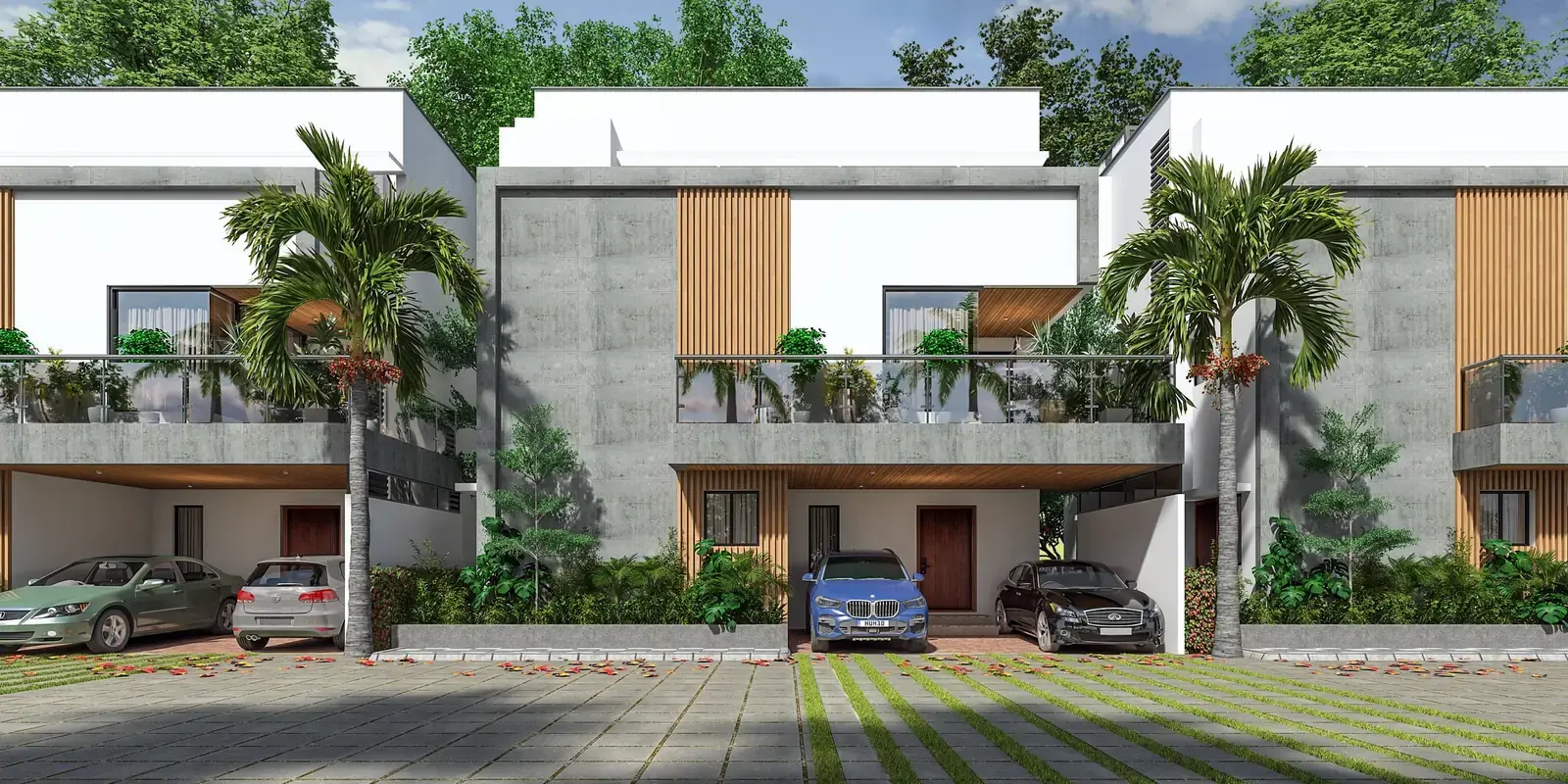 Harmony East 12x12 Villa Elevation - Modern luxury villas in North Bangalore