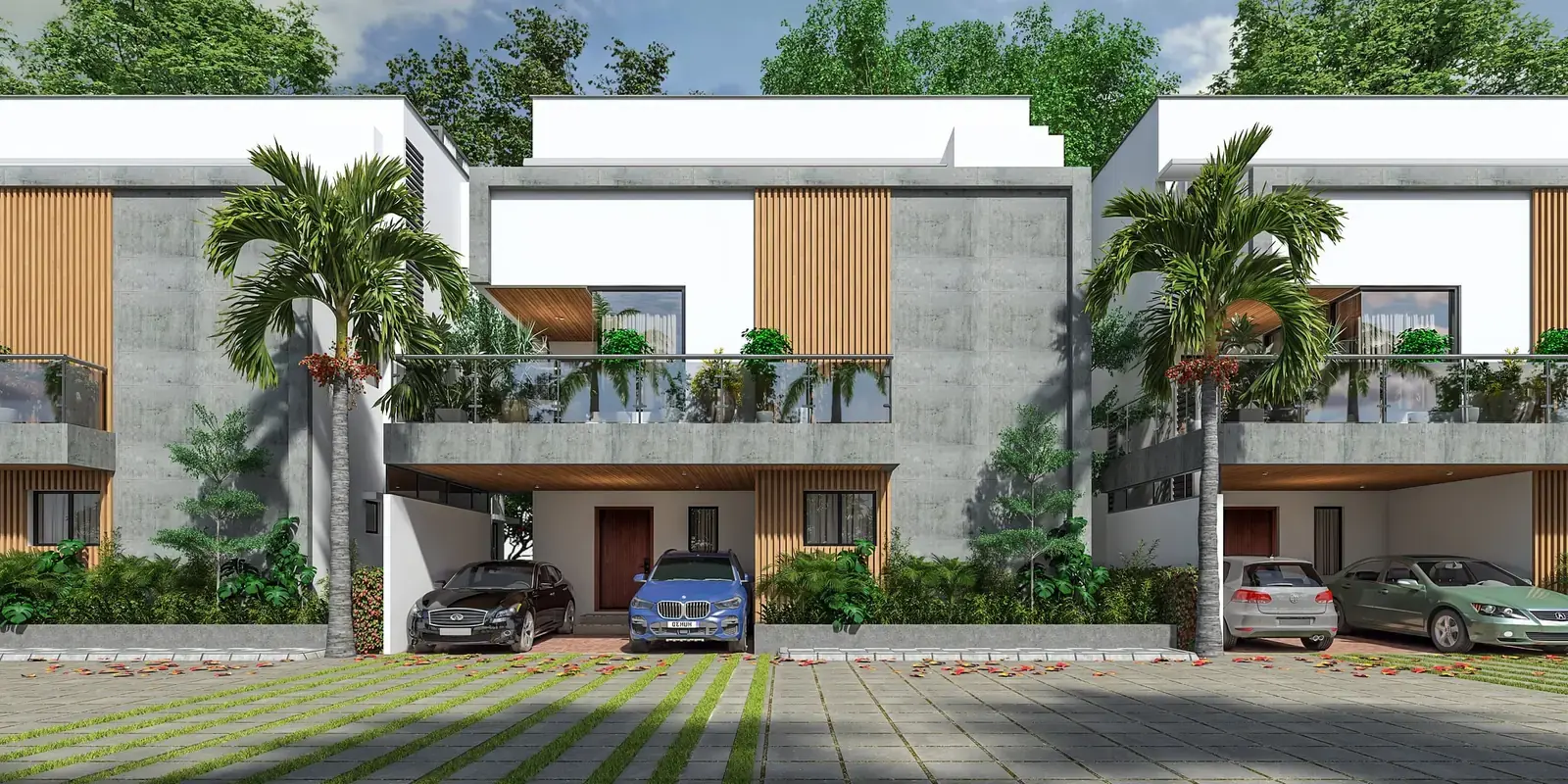 Harmony West 12x12 Villa Elevation - Modern luxury villas in North Bangalore