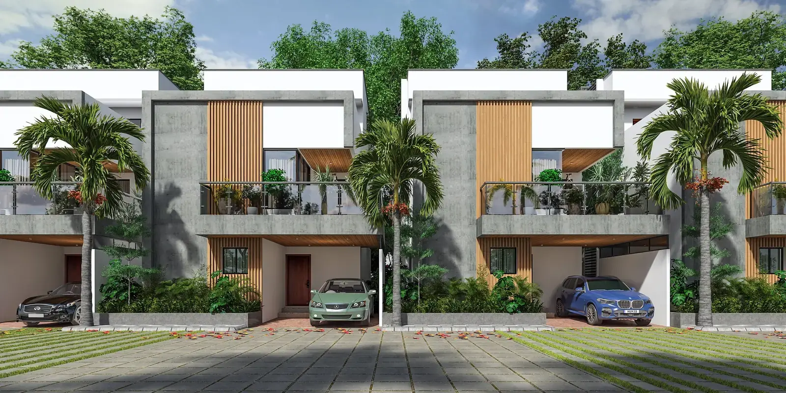 Melody East 9x15 Villa Elevation - Modern luxury villas in North Bangalore